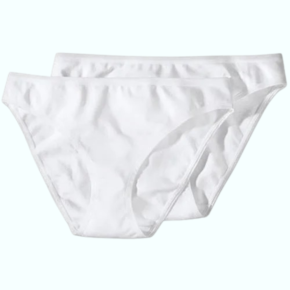 Disposable Spunlace Panty – 60 GSM | Free Size (XXL) | White &amp; Black | Ideal for Spa, Salon, Hospital, Travel Use