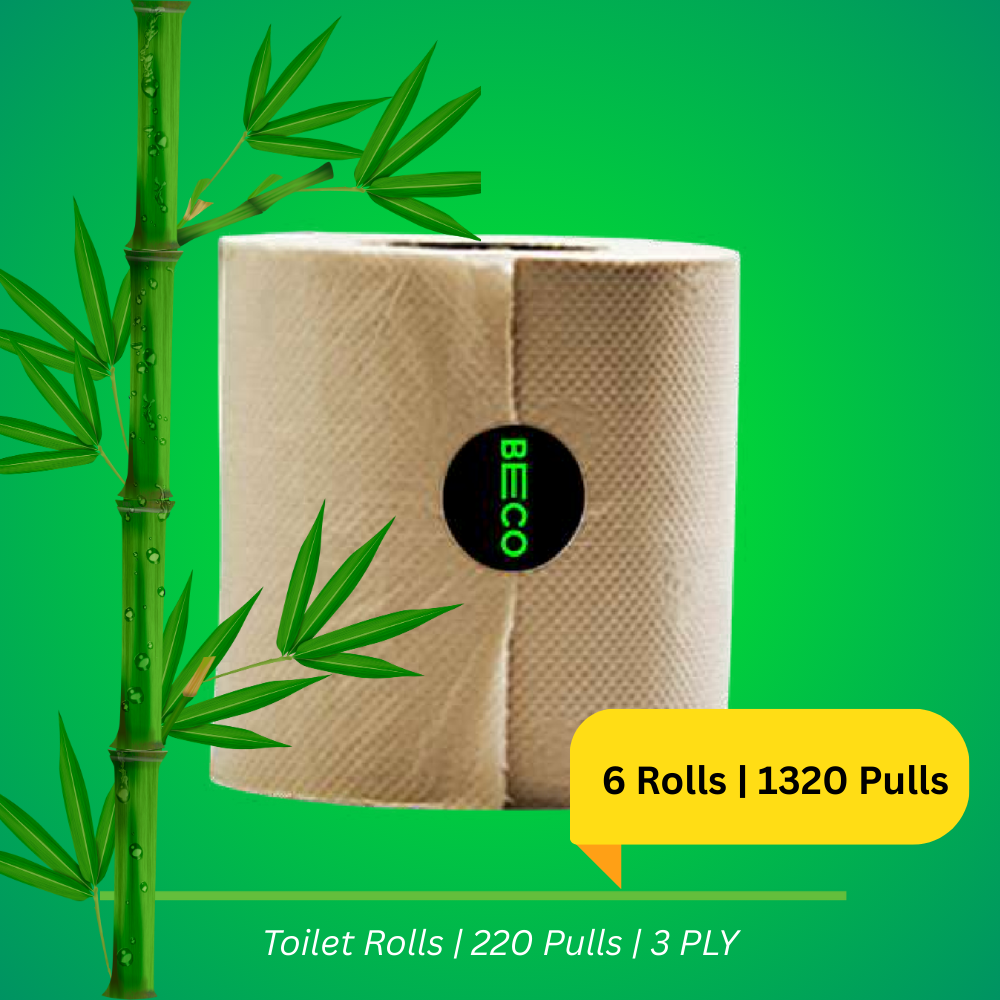 BECO BAMBOO TOILET ROLL 3 PLY | 220 PULLS NK | pack of 6