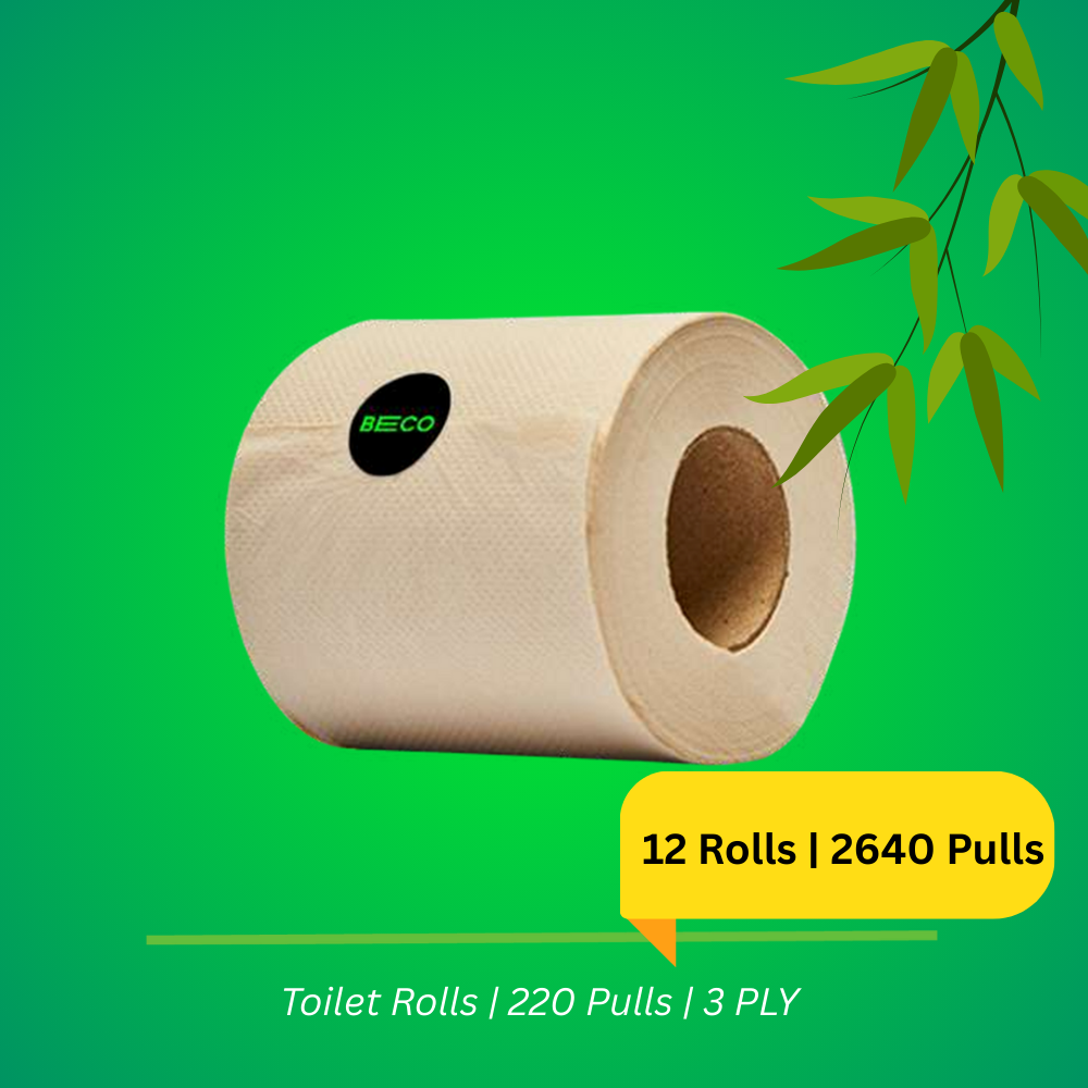 BECO BAMBOO TOILET ROLL 3 PLY | 220 PULLS NK | pack of 48