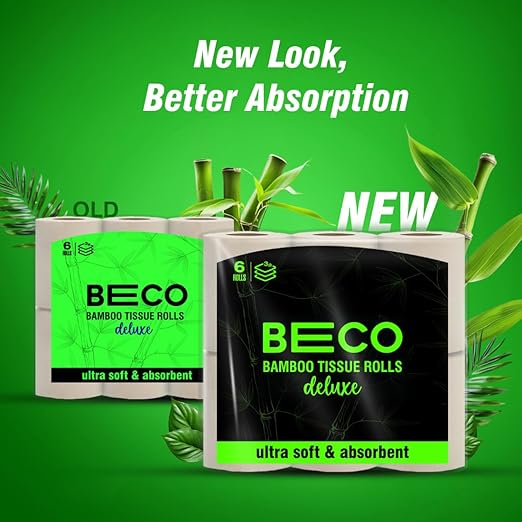 BECO BAMBOO TOILET ROLL 2 PLY 160 PULLS NK | Pack of 6