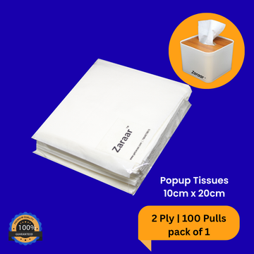 Popup Tissues 2Ply | 100 pulls W/O Tissue Box | pack of 1