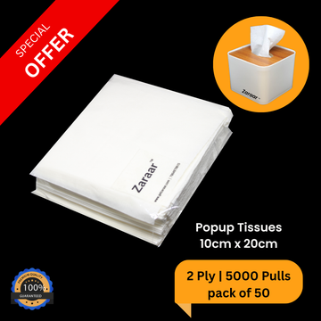 Popup Tissues 2Ply | 100 pulls W/O Tissue Box | pack of 50