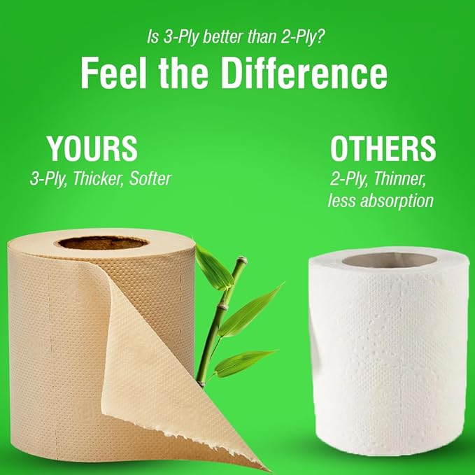 BECO BAMBOO TOILET ROLL 3 PLY 160 PULLS NK | Pack of 12