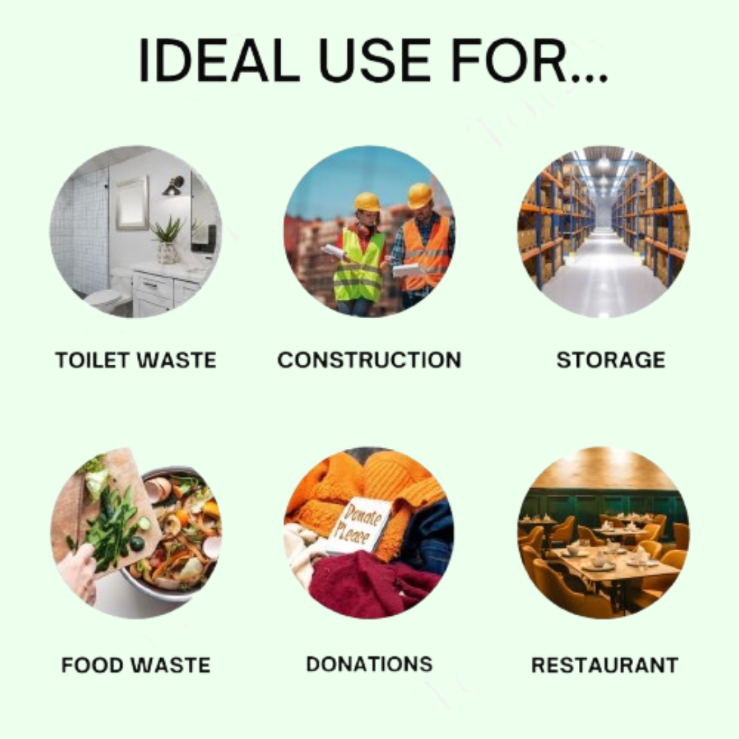 Biodegradable Garbage Bags Green | Small, Medium, Large | Leakproof