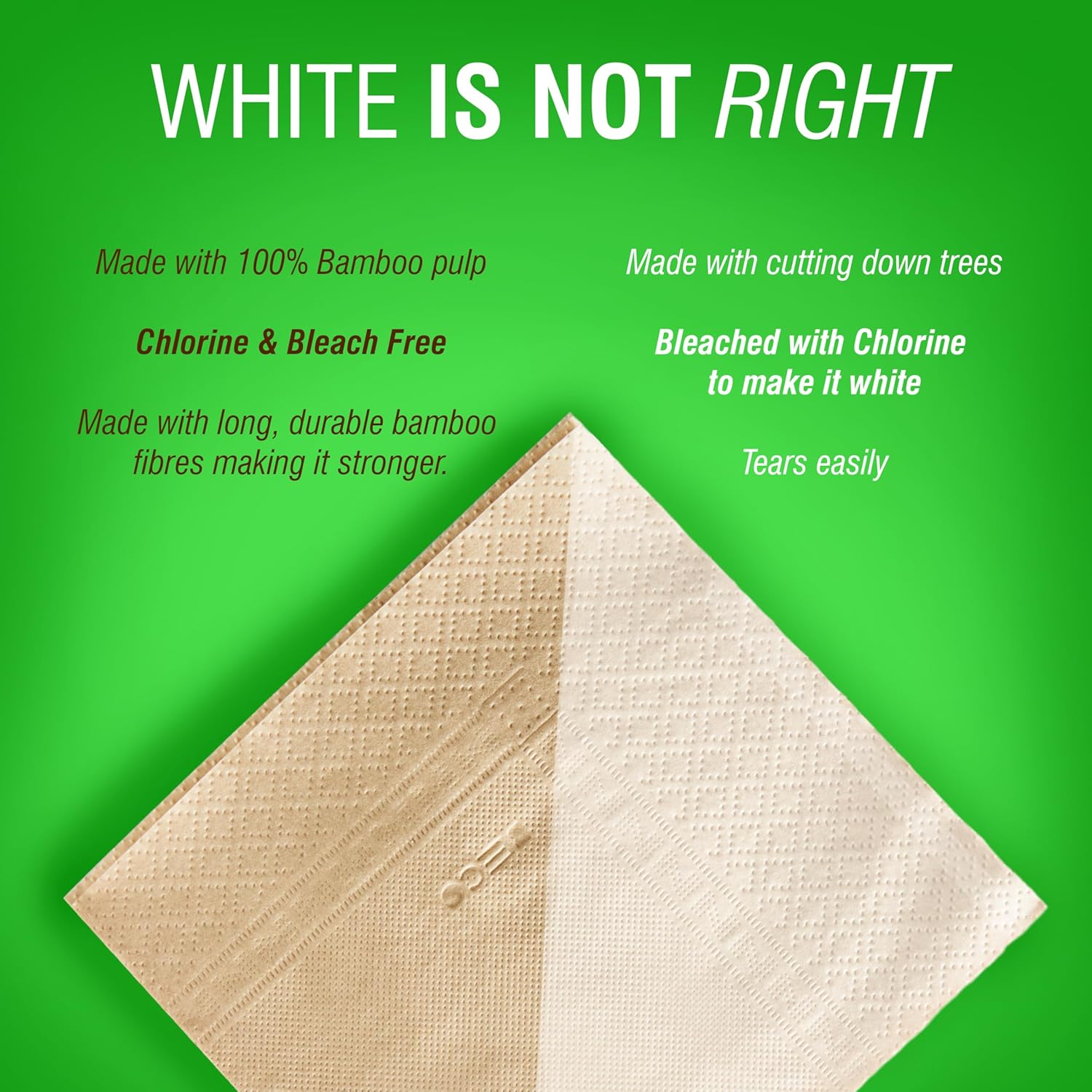 BECO BAMBOO SERVING NAPKIN 1 PLY PKT 100 PULLS FG | pack of 1