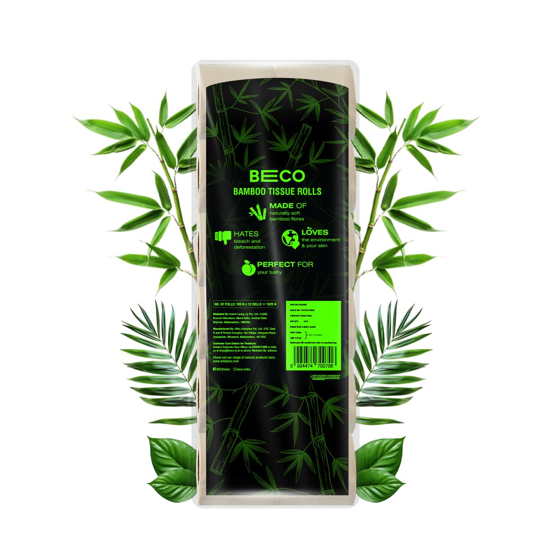 BECO BAMBOO TOILET ROLL 3 PLY 160 PULLS NK | Pack of 12
