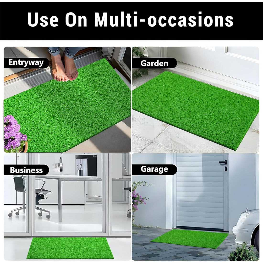 PVC Water Absorbing Door Mat – 2x3 Ft Anti-Slip, Durable & Stylish Floor Mat (Green)