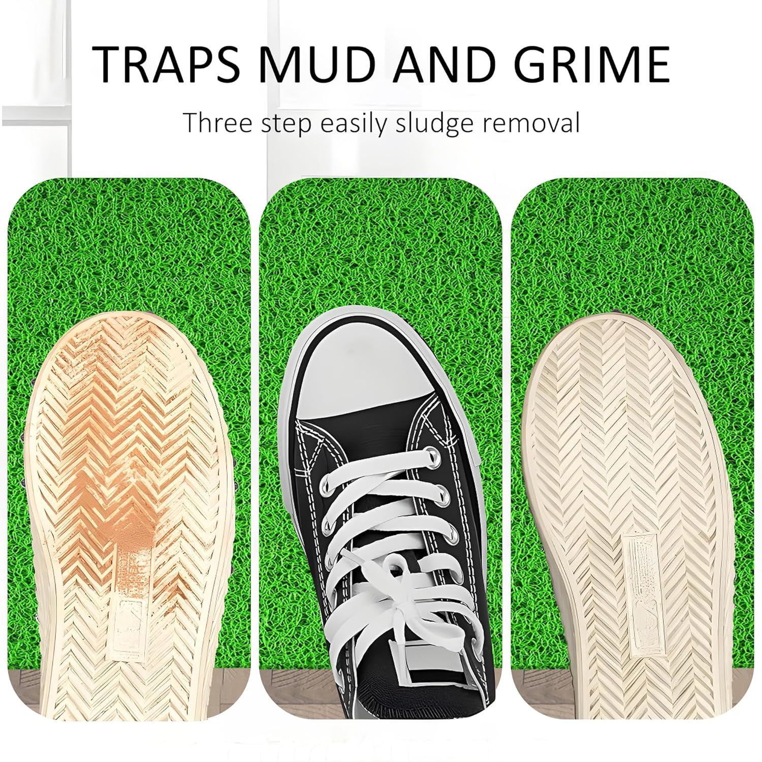 PVC Water Absorbing Door Mat – 2x3 Ft Anti-Slip, Durable & Stylish Floor Mat (Green)