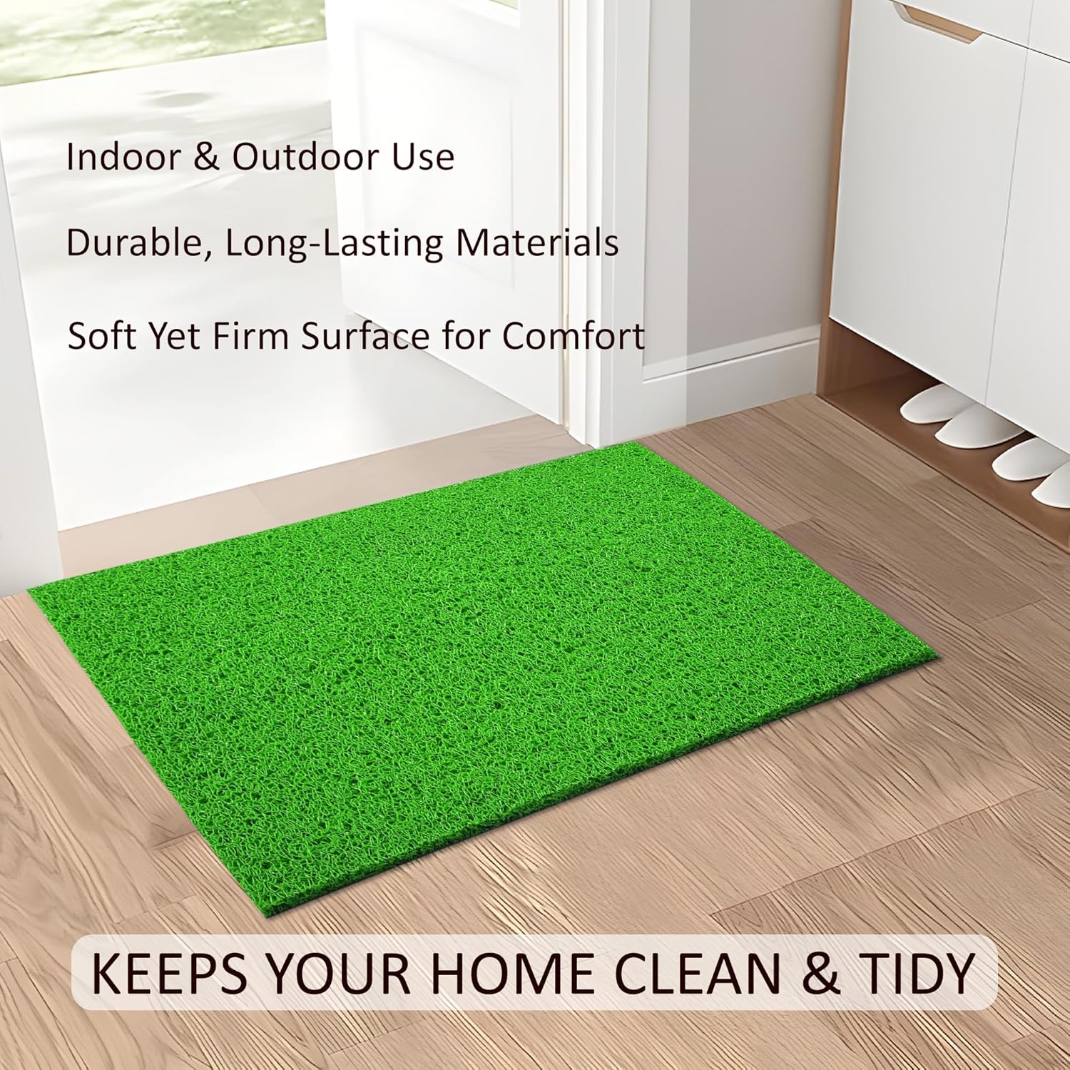 PVC Water Absorbing Door Mat – 2x3 Ft Anti-Slip, Durable & Stylish Floor Mat (Green)