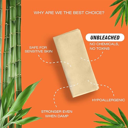 Beco bamboo multifold tissue papers, 150 pulls, 2-ply, unbleached, natural brown eco-friendly paper towels for dispensers.