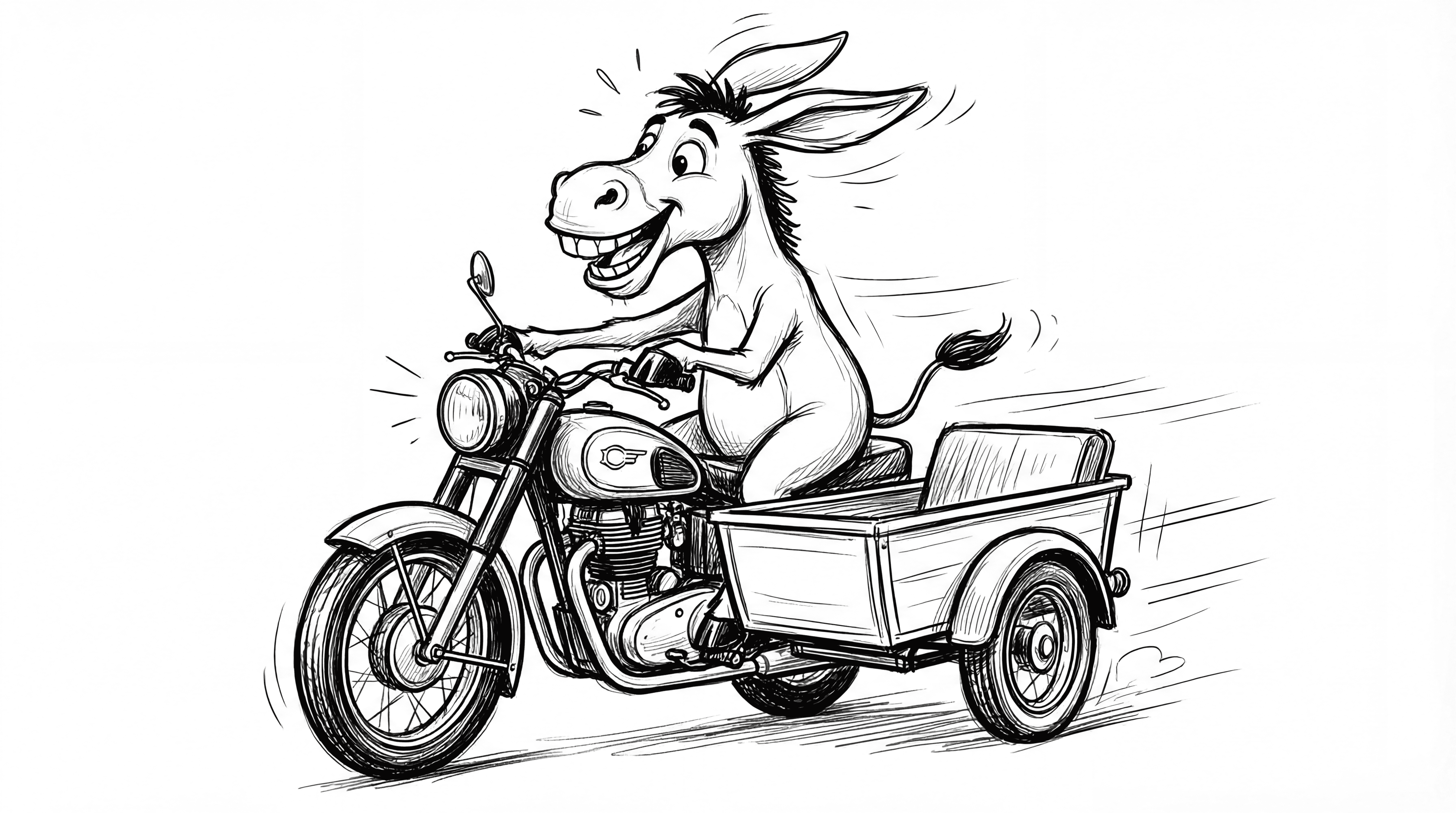 Happy Donkey Sketch Bundle – Instant Download (8 Designs)