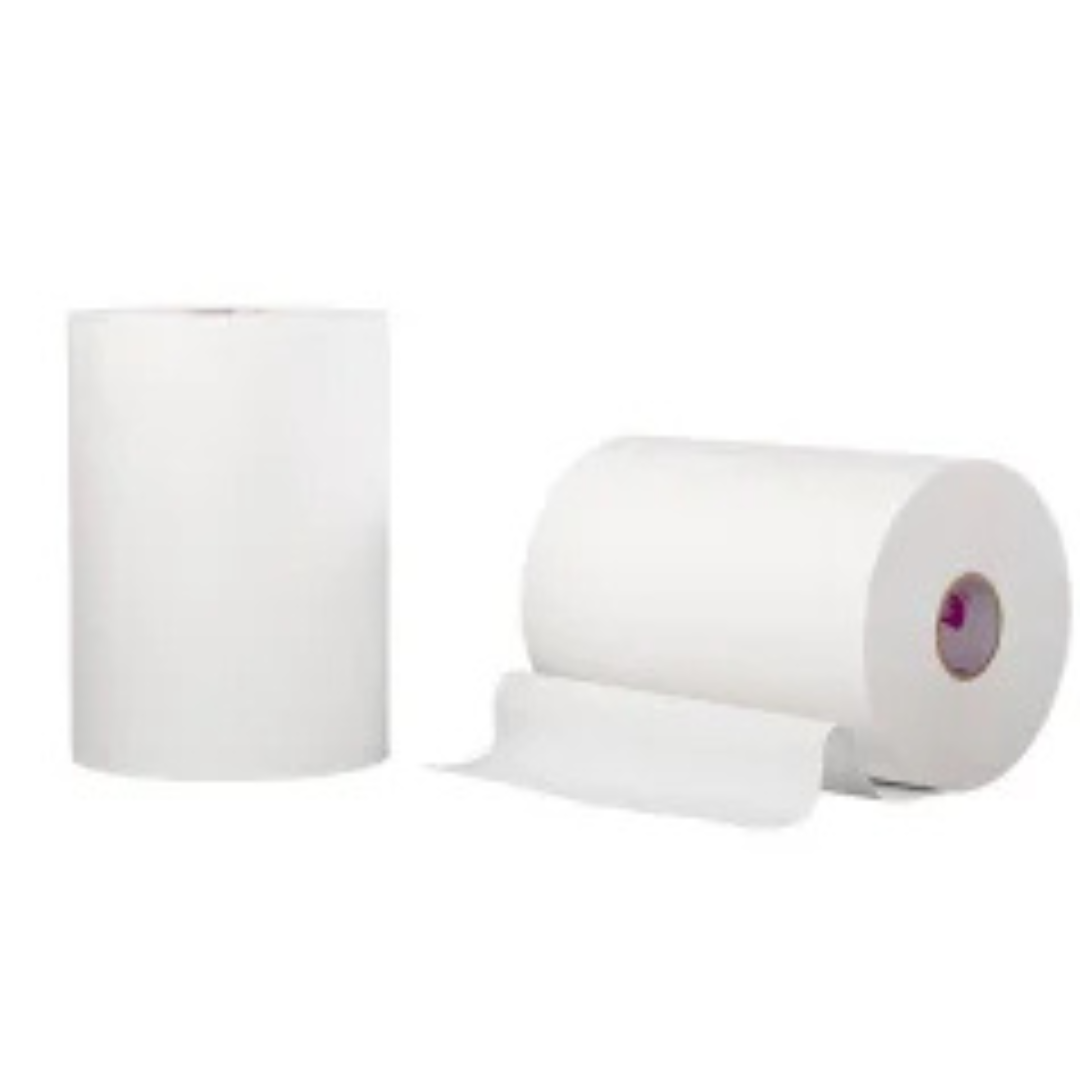 HRT kitchen tissue paper roll white 20x20 cm square plain absorbent paper towel roll for hotels and restaurants.