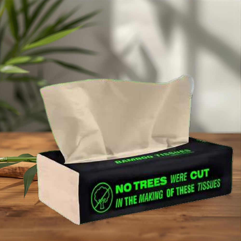 BECO BAMBOO FACIAL TISSUE 100 PULLS Soft Pack 100 pulls x 6 packs