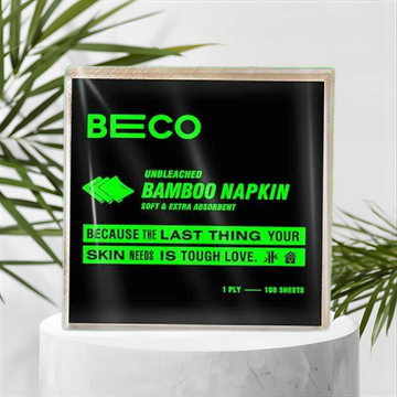 BECO BAMBOO SERVING NAPKIN 1 PLY PKT 100 PULLS FG | pack of 1