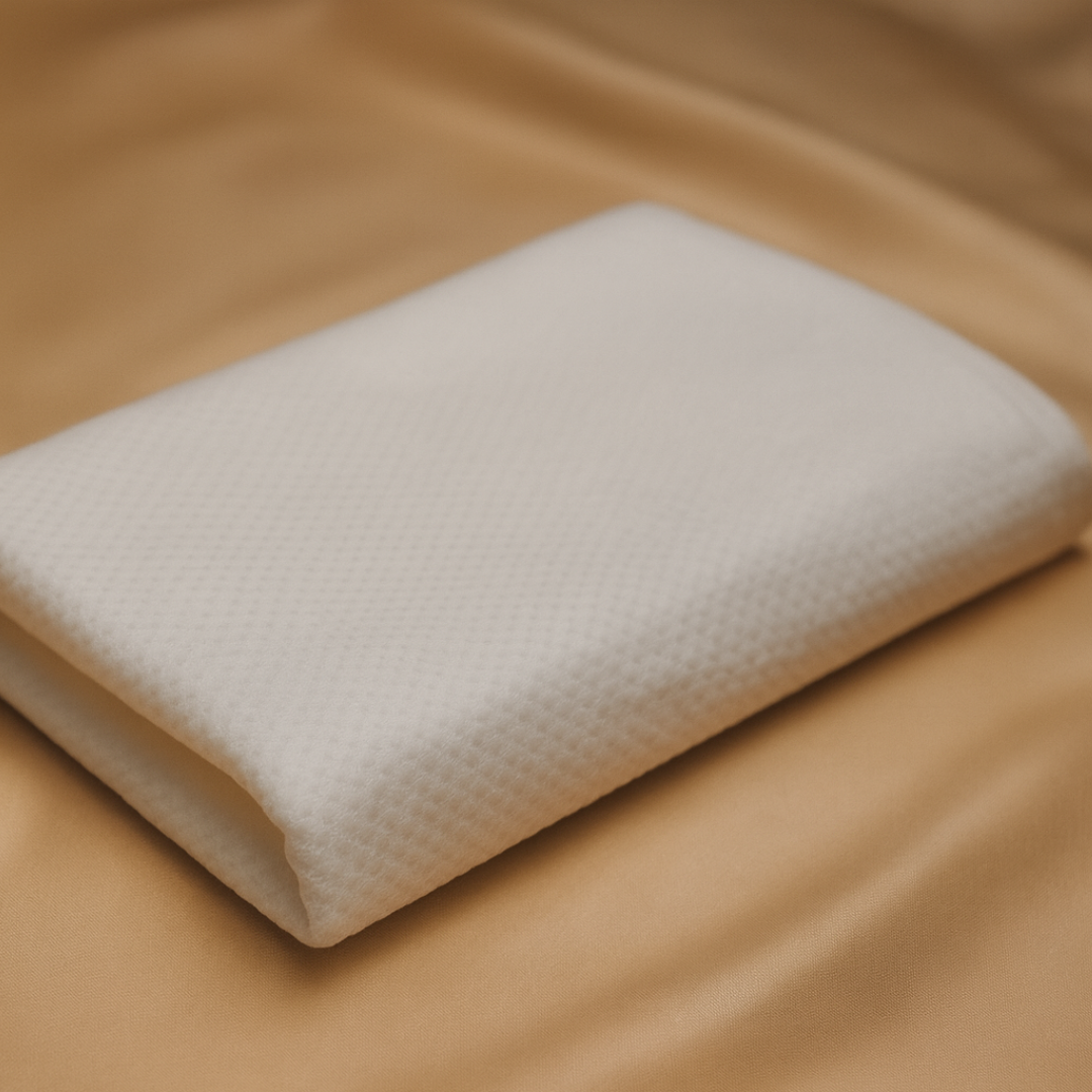 White disposable towel – plain/embossed design, soft and absorbent, ideal for salon, spa, hospital, and household use.