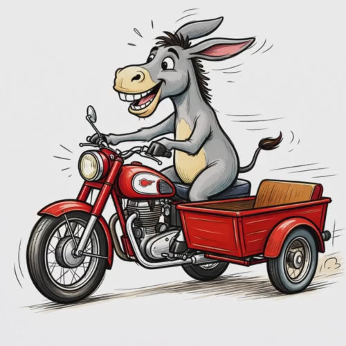 Happy Donkey Sketch Bundle – Instant Download (8 Designs)