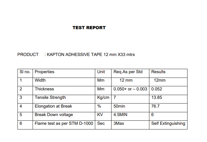 Kapton Adhesive Tape 12.5 mm × 33 mtr | Heat-Resistant Polyimide Tape for Electrical & Industrial Use – Made in India